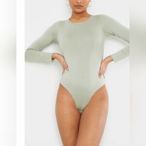 Free People Intimately Light Sage Seamless Women’s Bodysuit Sz M-L NWT